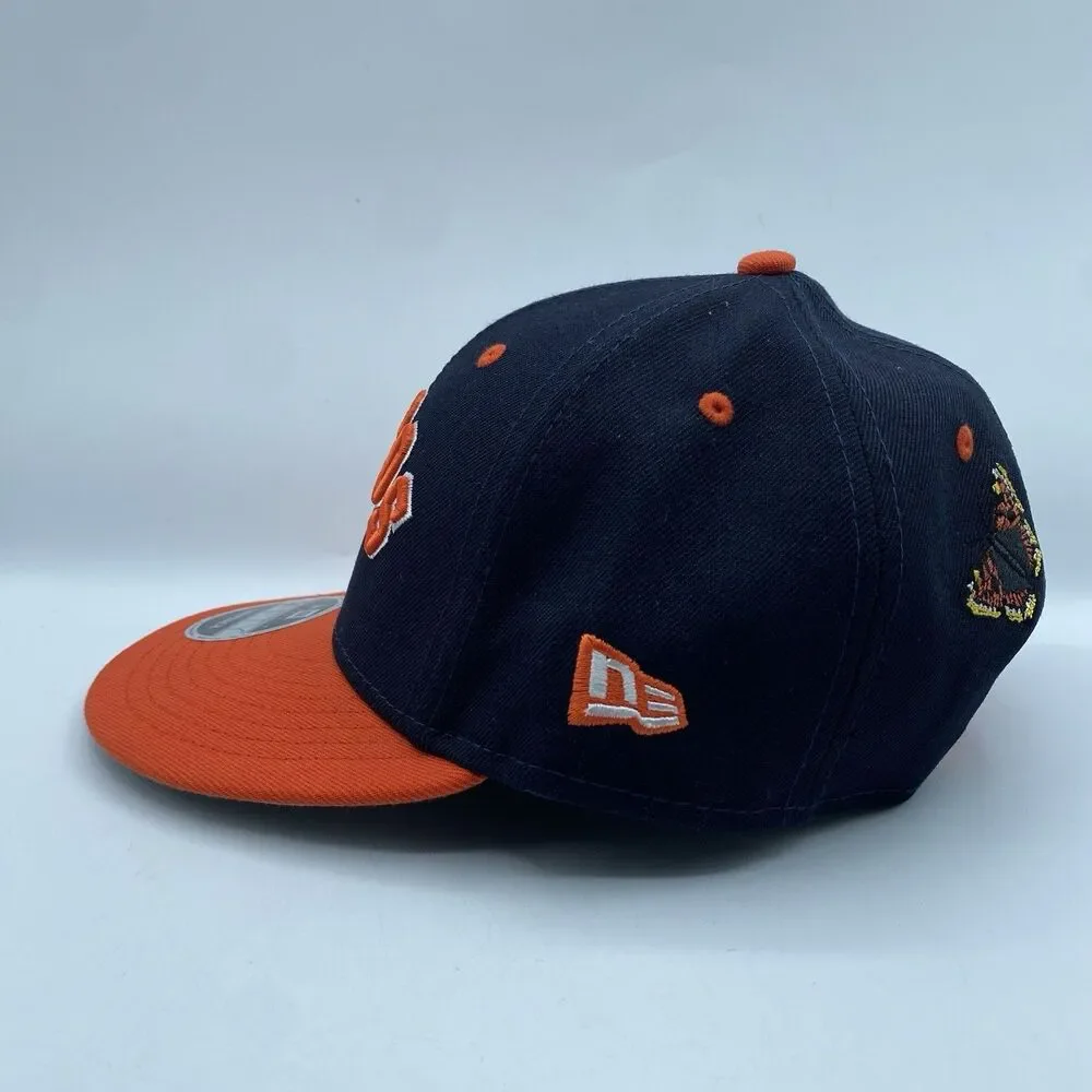 Houston Astros New Era X Felt 9Fifty Snapback Blue Orange OSFA Logo MLB NWOT
